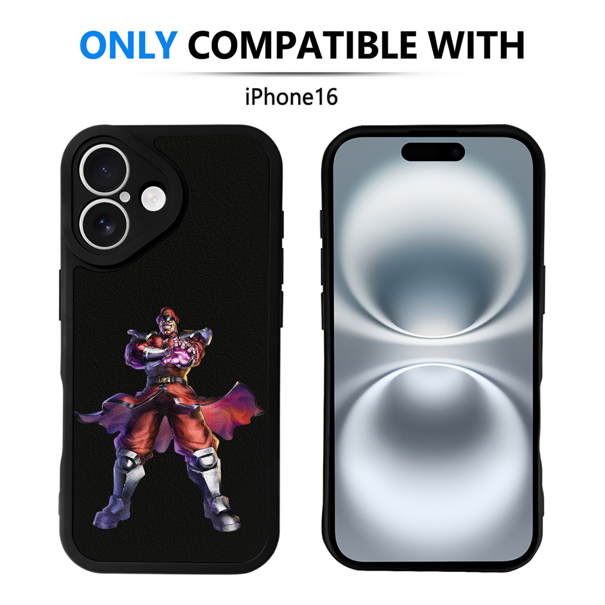 （画像用） 北斗の拳 Fist of the North Star 【iPhone 16シリーズ対応】シリコンスマホケース（レザー調） 材質：シリコン